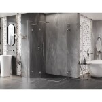 MEXEN/S - Lunar L Duo sprchový kout dveře křídlové 115 x 110 cm, transparent, nikl kartáčovaný 834L-115L-110P-97-00