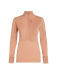 ICEBREAKER Wmns Mer 200 Realfleece Descender LS Half Z, Desert Sand (vzorek) velikost: S