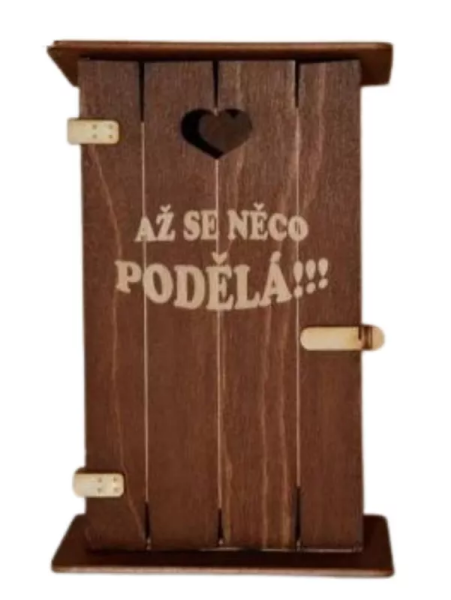 Mdeco Pokladnička kadibudka dřevěná Až se něco podělá