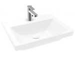 VILLEROY & BOCH - Subway 3.0 Umyvadlo nábytkové 55x44 cm, bez přepadu, otvor pro baterii, CeramicPlus, Stone White 4A70F5RW