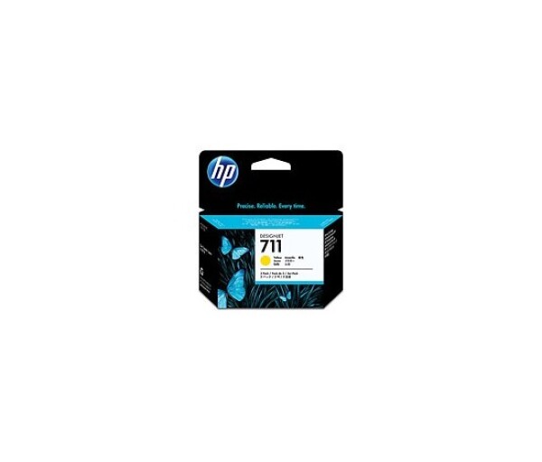 HP 711 Yellow DJ Ink Cart, 29 ml, 3-pack, CZ136A EDF_692387