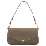 Luxusní dámská kožená kabelka na rameno Zinta, taupe