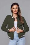Dámská bunda typu bomber v army barvě (16M9070-136) odstíny zelené XXL (44)
