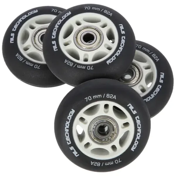 NILS Extreme PU 70x24 82A Matná kolečka s ložisky ABEC 9 černá 4 ks (5907695544435)