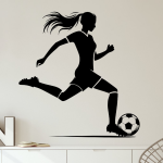 Samolepka Fotbalistka Barva: bílá, Velikost: 100 x 95 cm