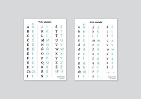 Tabulka s abecedou Comenia Script - Radana Lencová
