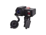 Nabíječka USB STU 34701 s voltmetrem a CL zásuvkou na motocykl - pomačkaný a roztržený obal