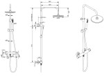 Kielle - Oudee Sprchový set s termostatem, 20 cm, 1 proud, chrom 20602040E