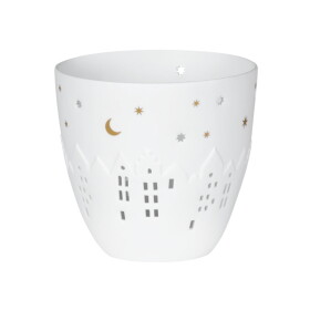 Räder Porcelánový svícen Poetry Houses, bílá barva, porcelán