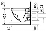 DURAVIT - Starck 3 Závěsné WC, WonderGliss, bílá 22270900001