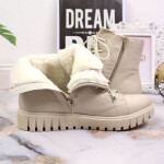 Rieker W RKR279C béžové zateplené boty na platformě 40