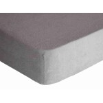 DekorTextil Dětské napínací prostěradlo FROTÉ Premium šedé ROZMĚR: (š/d/v) 70 x 140 x 20 cm