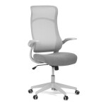 Kancelářská židle, houpací mech., šedá MESH, plast. Kříž