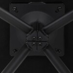 Židle jídelní a konferenční, krémová látka, černé kovové nohy, otočný mechanismus