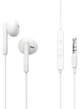 Hama Noble bílá / Sluchátka do uší / 3,5 mm jack / Mikrofon / 1,2 m