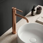 REA - Umyvadlová vysoká baterie Foster Brush Copper REA-B6354