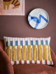 Bloomingville Dekorativní polštář Lane Rose Graphic, multi barva, textil