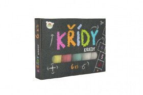 Křídy barevné chodníkové 6ks krabičce 15x11x3cm