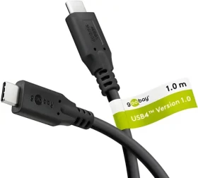 Goobay USB-C černá / Kabel / USB4 / 40 Gb/s / 100 W / PD / 1 m (74191)