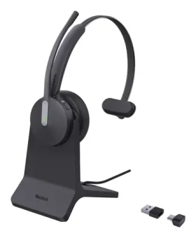 Yealink BH70 Mono (MS Teams) černá / Mono náhlavní souprava / mikrofon / Bluetooth 5.2 / nabíjecí stojánek USB-A/C (1208702)