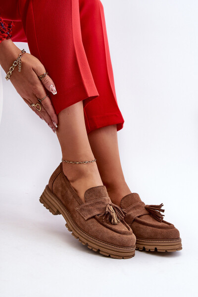 Zazoo 3469 Semišové Dámské Mokasíny S Živůtky Hnědé 36
