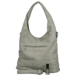 Módní dámská koženková kabelka na rameno Lucyna, šedá