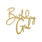 Dortisimo Plastová dekorace na okraj dortu zlatá Birthday Girl