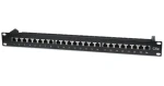 Intellinet 513487 černá / Patch panel / Cat5e STP / 24 portů / RJ-45 / 1U / 19" (513487)