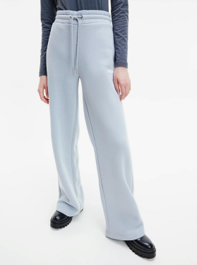 Světle modré dámské volné tepláky Micro Flock Jog Pants Calvin Klein dámské