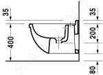 DURAVIT - Starck 3 Závěsný bidet s přepadem, bílá 2230150000