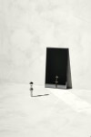 Stoff Nagel Designová vázička STOFF Nagel Black Chrome, černá barva, kov