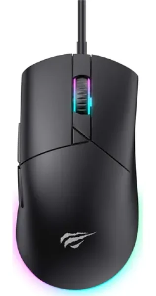 Havit MS1038 černá / Optická herní myš / 8000 DPI / RGB / USB-A / 6 tlačítek / 1.6 m (6939119045869)