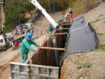 Drenážní geokompozit geotextilií Interdrain tloušťka mm; geotextilie 120 g/m² m²]