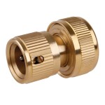 Rychlospojka mosazná, pr. hadice 3/4", STOP ventil, ROSA
