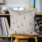 Fine Little Day Povlak na polštář Golfers 48 × 48 cm, béžová barva, textil