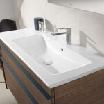 VILLEROY & BOCH - Venticello Umyvadlo nábytkové 100x50 cm, s přepadem, otvor pro baterii, CeramicPlus, alpská bílá 4134R1R1