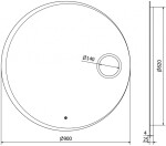 MEXEN - Ella zrcadlo s osvětlením s kosmetickým zrcátkem, 100 cm, LED 600 9811-100-100-611-00