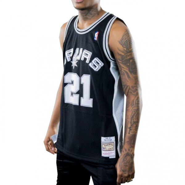 Mitchell Ness Pánský dres NBA Swingman San Antonio Spurs Tim Duncan SMJYGS18208-SASBLCK98TDU