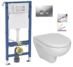 GEBERIT DuofixBasic s matným tlačítkem DELTA21 + WC JIKA LYRA PLUS + SEDÁTKO DURAPLAST SLOWCLOSE 458.103.00.2 21MA LY5
