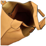 Trendy dámská koženková kabelka na rameno Karix, žlutá