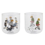 Storefactory Sklenice na vodu Barnen i Bullerbyn / Chapter 6 – set 2 ks, čirá barva, sklo,