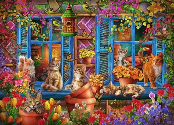 BLUEBIRD Puzzle Parapet s kočkami