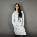 HOSH Pletené šaty EVELYN s kapucí Barva: Starorůžová