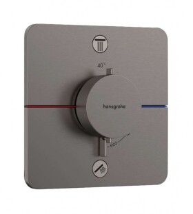 HANSGROHE - ShowerSelect Comfort Termostatická baterie pod omítku, pro 2 spotřebiče, kartáčovaný černý chrom 15583340