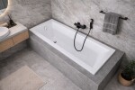 Erga Pureline-S, vana 1700x700x400 mm bez nožiček, bílá lesklá, ERG-V07-PURELINE-S-170x070-WH ERG-V07-PURELINE-S-170X070-WH