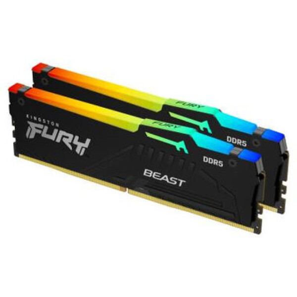 Kingston Fury Beast Black RGB 32GB (2x 16GB) DDR5 5200MHz / CL40 / DIMM / ECC / XMP (KF552C40BBAK2-32)