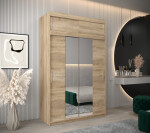 Šatní skříň Abi T1 s nástavcem Barva korpusu: Bílá, Rozměry: 250 cm, Dveře: Dub artisan
