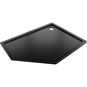 MEXEN - Flow pětiboká sprchová vanička slim pravá 100 x 80, černá mat 46P708010R