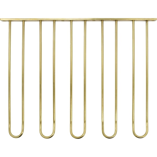 House Doctor Nástěnný držák sklenic na víno Gold, zlatá barva, kov