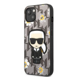 Pouzdro Karl Lagerfeld Ikonik Flower iPhone 13 mini Grey